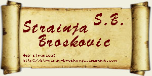 Strainja Brošković vizit kartica